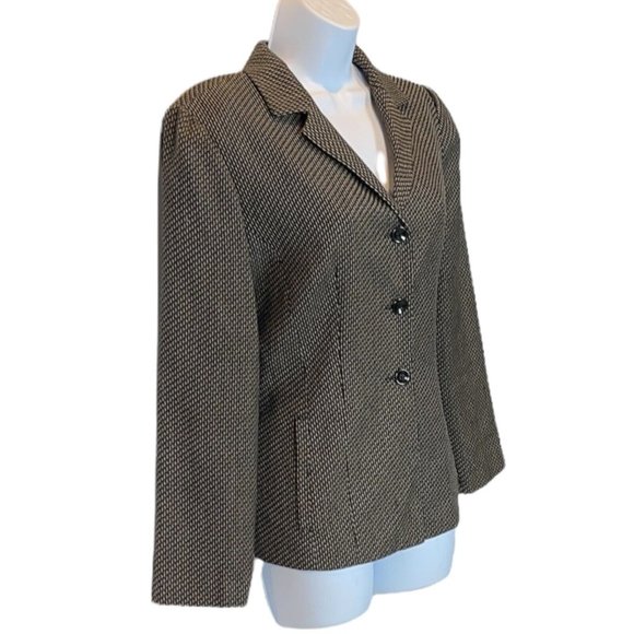 Danny and Nicole Woman Tweed? Lined Black Blazer Business Work Medium M 8 - Picture 1 of 9
